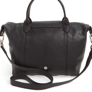Black leather crossbody/handbag Longchamp bag!